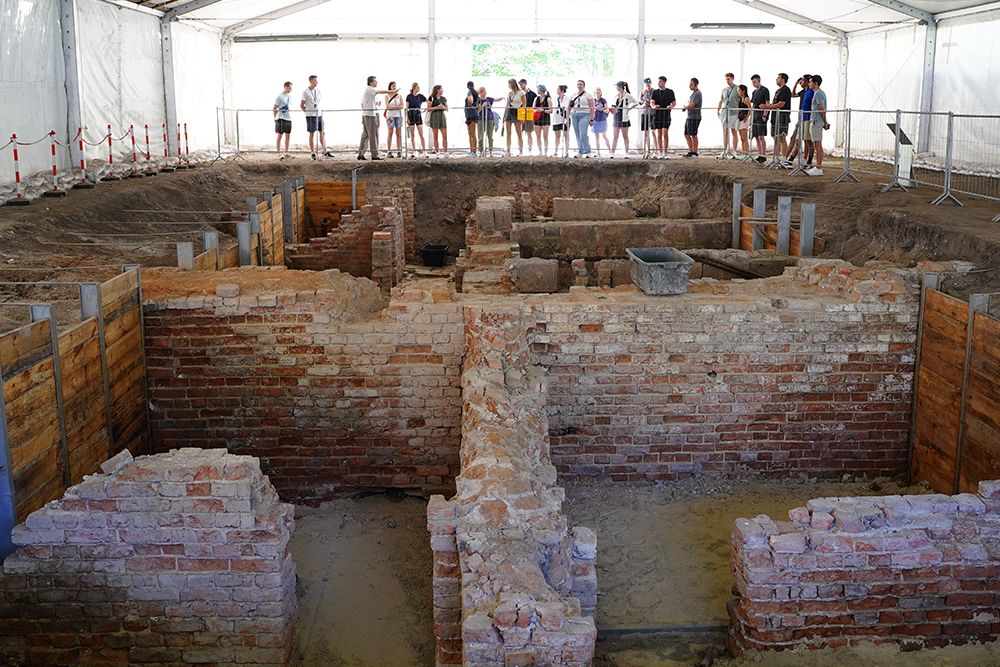 A cohort from OUWB at the site of a former underground bunked in Warsaw, Poland