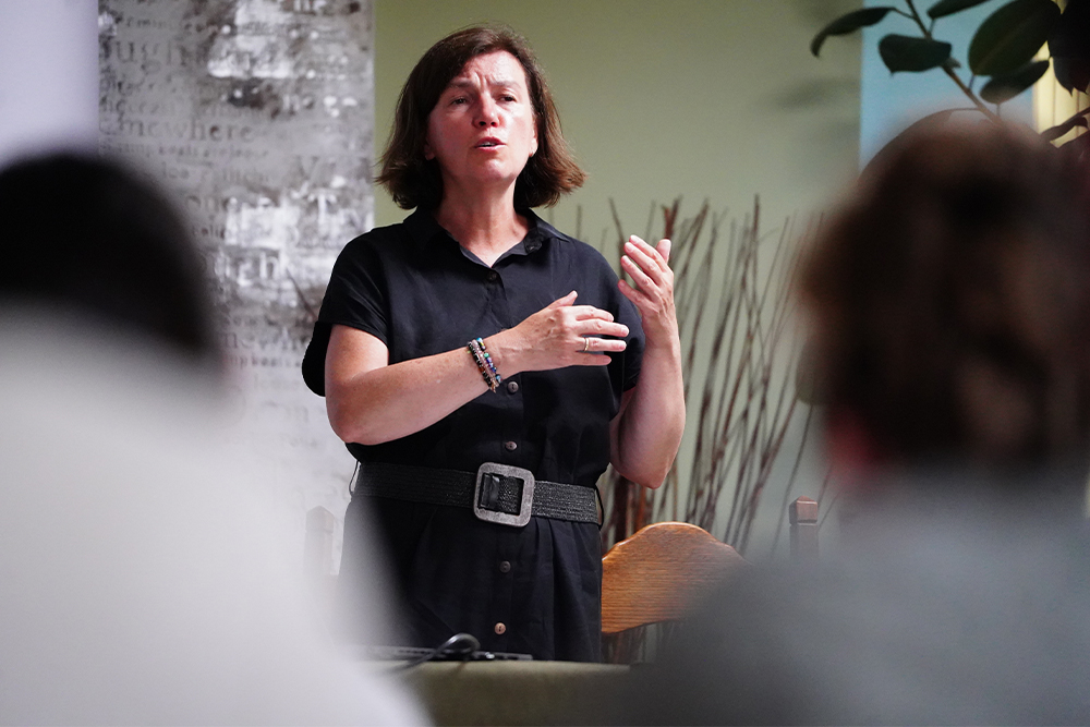 Teresa Wontor-Cichy, Ph.D., a curator from the Auschwitz Memorial and Museum’s Research Center.