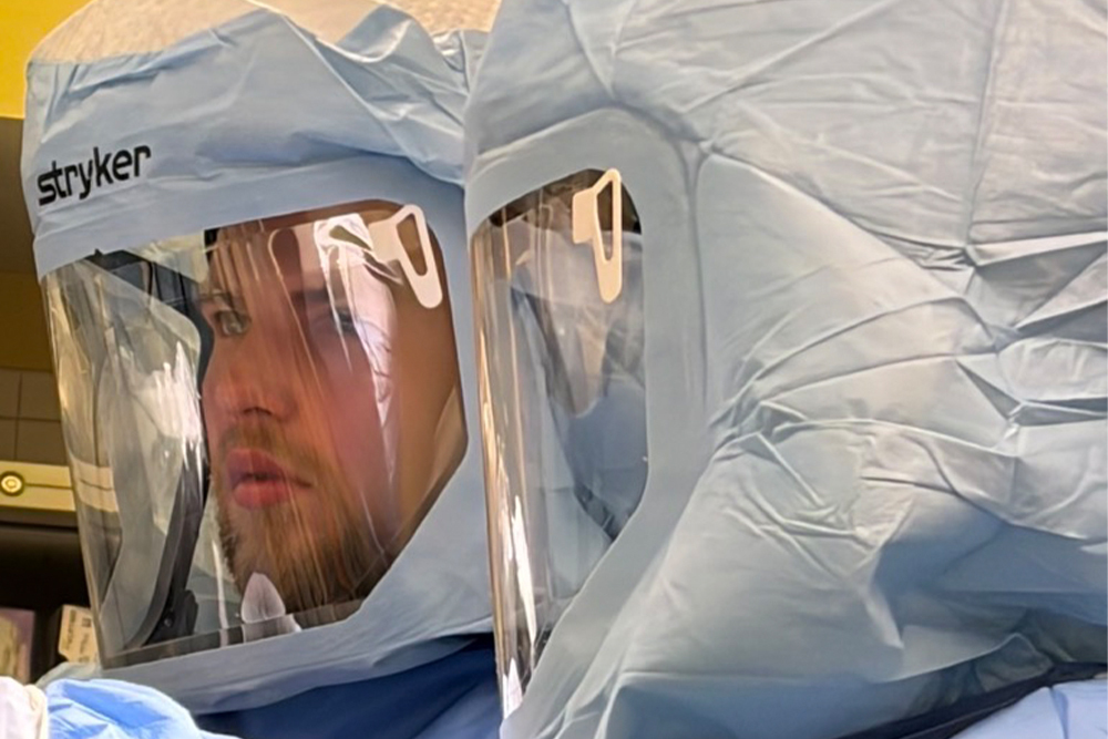 Zerick Dill during his 2026 internship at Corewell Health