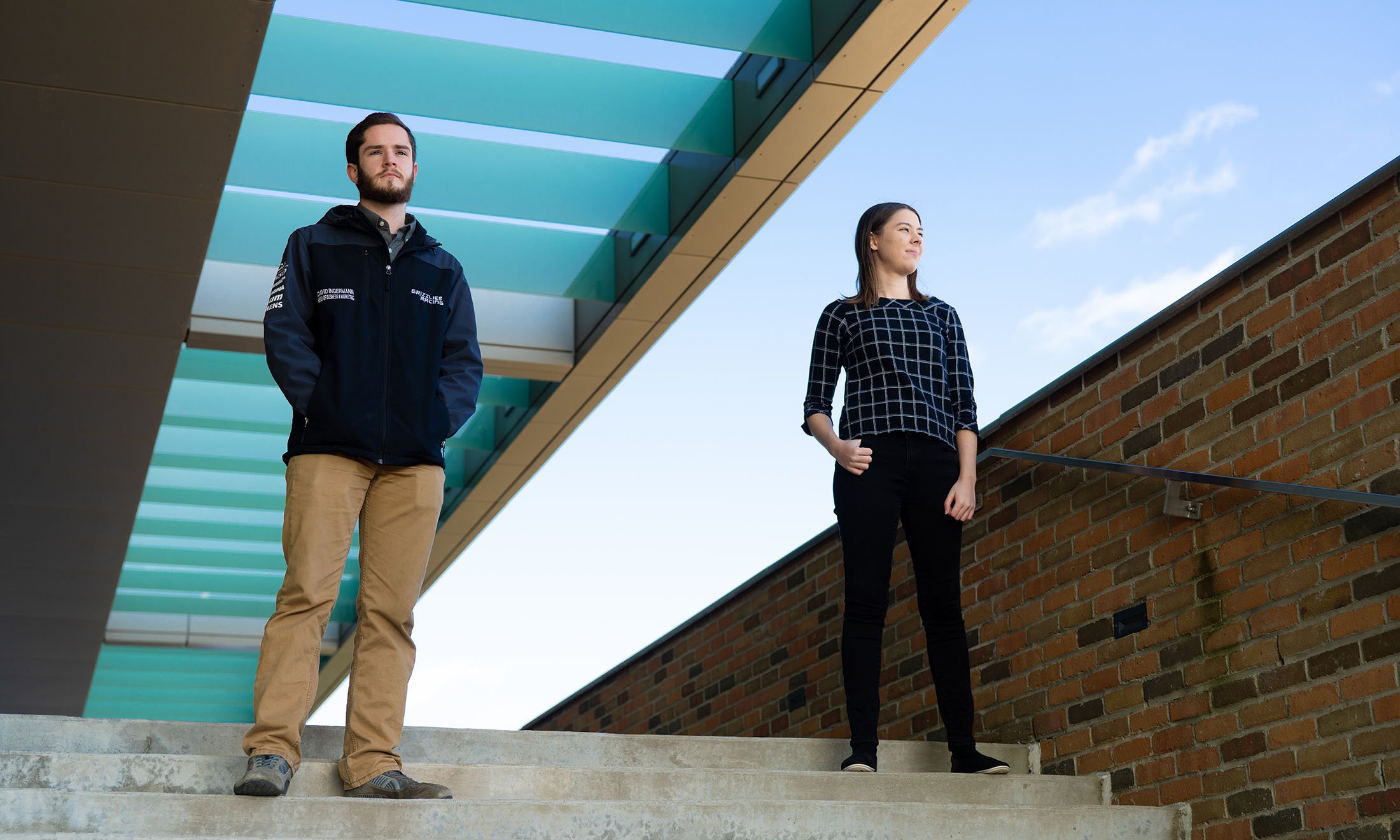 Image of the Leaders of two SECS student organizations, GrizzHacks and Grizzlies Racing