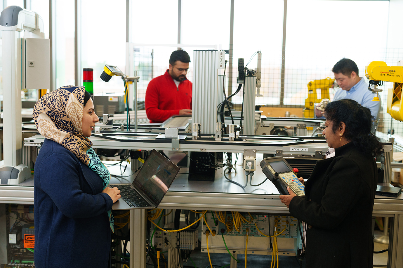 People working in a lab