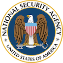 The words National Security Agency in a circle around an image of an eagle and a flag