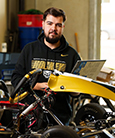 Fares Shubeilat working on a machine