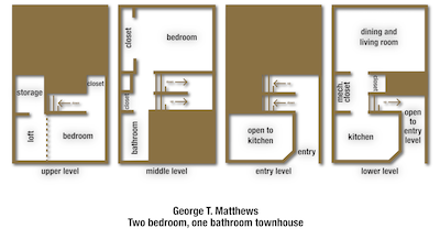 George T. Matthews - 2 bd, 1 bath, townhouse